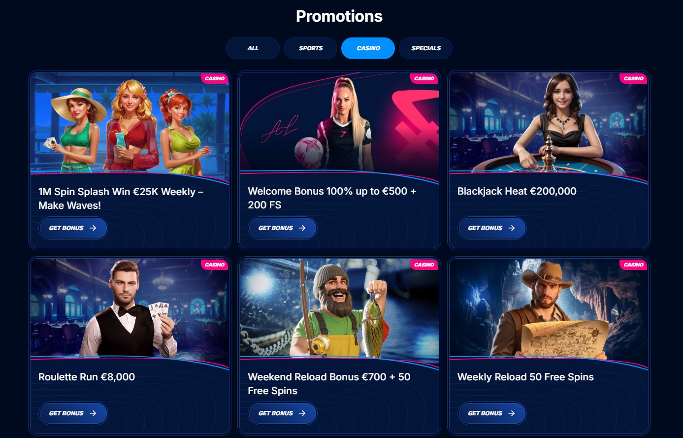 Boomerang Bet Bonus Übersicht